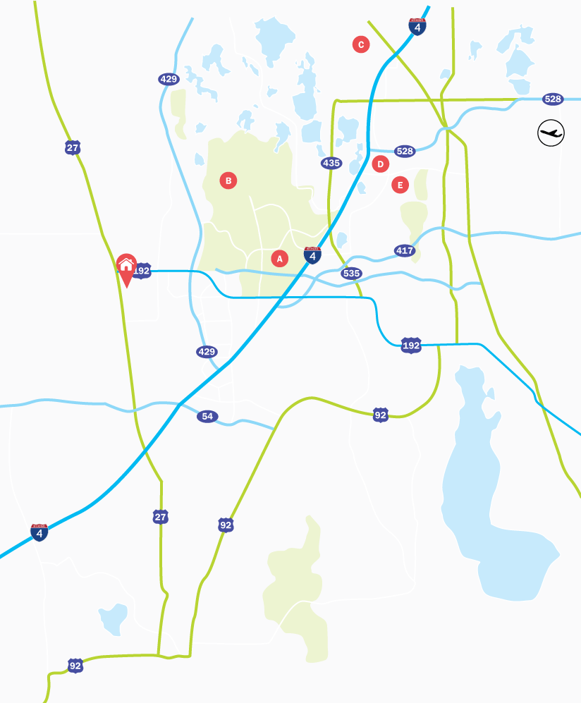 Map of Davenport Lakes