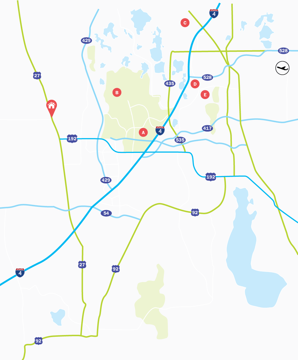 Map of Glenbrook