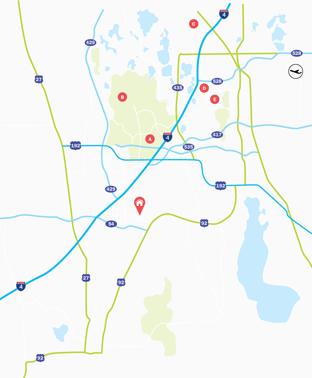 Map of Sandy Ridge